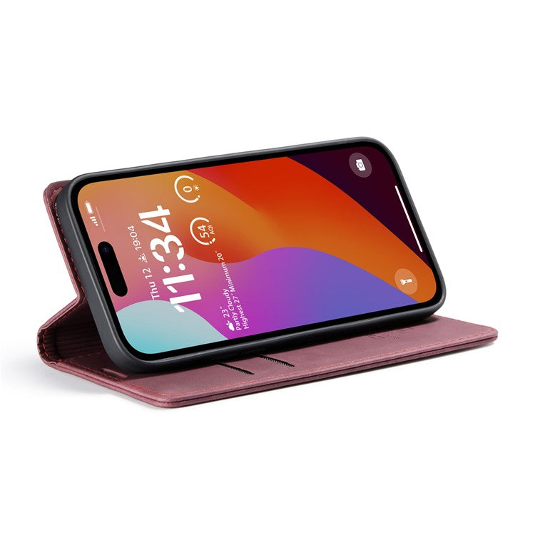 CASEME 013 Series For iPhone 16 Pro Case Card Holder Stand Leather Phone Cover - TechGearPal