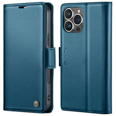 For iPhone 16 Pro Max Leather Case CASEME 023 RFID Blocking 3 Card Slot Mobile Cover