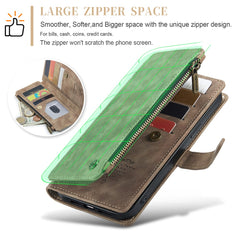 For iPhone 16 Pro Max Phone Cases with Strap CASEME C30 Zipper Multiple Card Holder PU Leather Cover