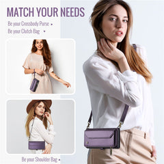 For iPhone 16 Pro Max Leather Case CASEME C36 Zipper Multiple Card Slots Phone Cover with Straps