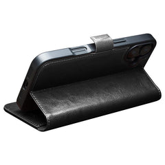 QIALINO For iPhone 16 Plus Case TPU+Genuine Cow Leather Wallet Phone Cove - TechGearPal
