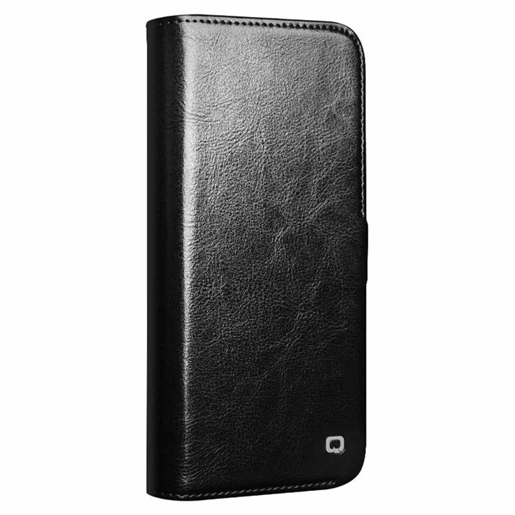 QIALINO For iPhone 16 Plus Case TPU+Genuine Cow Leather Wallet Phone Cove - TechGearPal