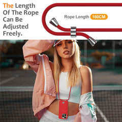 For iPhone 16 Pro Case Liquid Silicone Card Holder Phone Back Cover with Lanyard