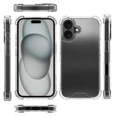 For iPhone 16 Case Reinforced Corners TPU Frame + Acrylic Back Phone Cover