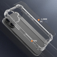 For iPhone 16 Case Reinforced Corners TPU Frame + Acrylic Back Phone Cover