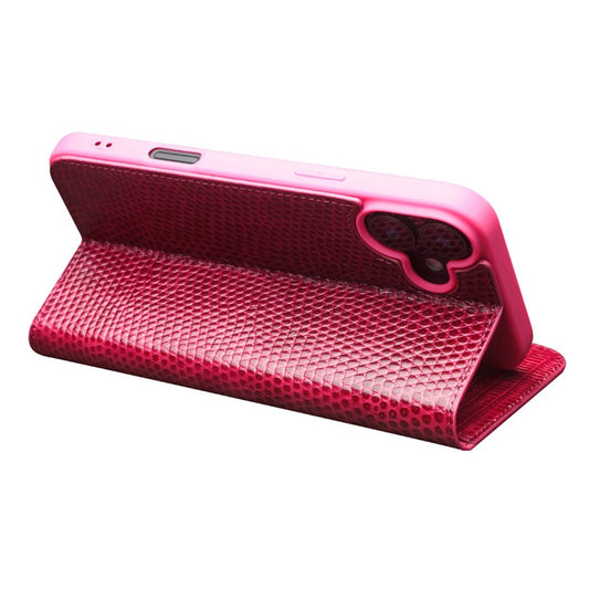 QIALINO For iPhone 16 Plus Wallet Case Crocodile Texture Genuine Cow Leather Anti-Drop Phone Cover - TechGearPal