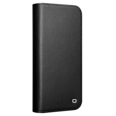 QIALINO For iPhone 16 Pro Stand Case Anti-Drop Genuine Cow Leather Wallet Phone Cover