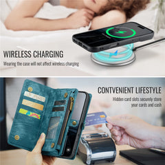For iPhone 16 Phone Cases CASEME 008 Leather Cover with Detachable Wallet and Strap