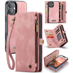 For iPhone 16 Phone Cases CASEME 008 Leather Cover with Detachable Wallet and Strap