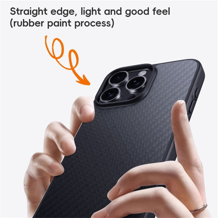 For iPhone 16 Plus Case Compatible MagSafe Shockproof TPU+Aramid Fiber Phone Cover Carbon Fiber Texture - TechGearPal