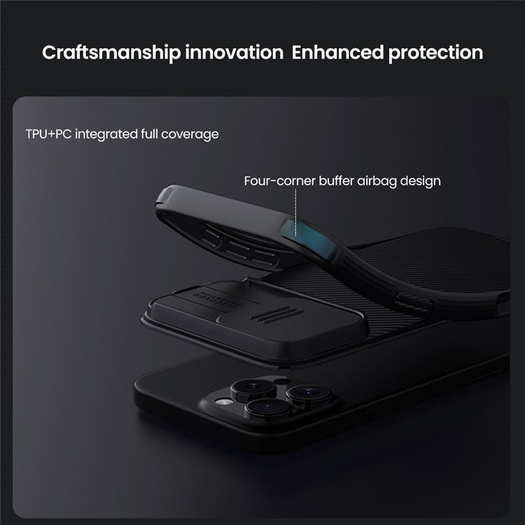 NILLKIN Camshield Pro for iPhone 16 Pro Case Compatible with MagSafe TPU+PC Phone Cover with Slider Camera - TechGearPal