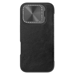 NILLKIN Qin Prop Series for iPhone 16 Pro Max Leather Case Lens Kickstand Phone Cover