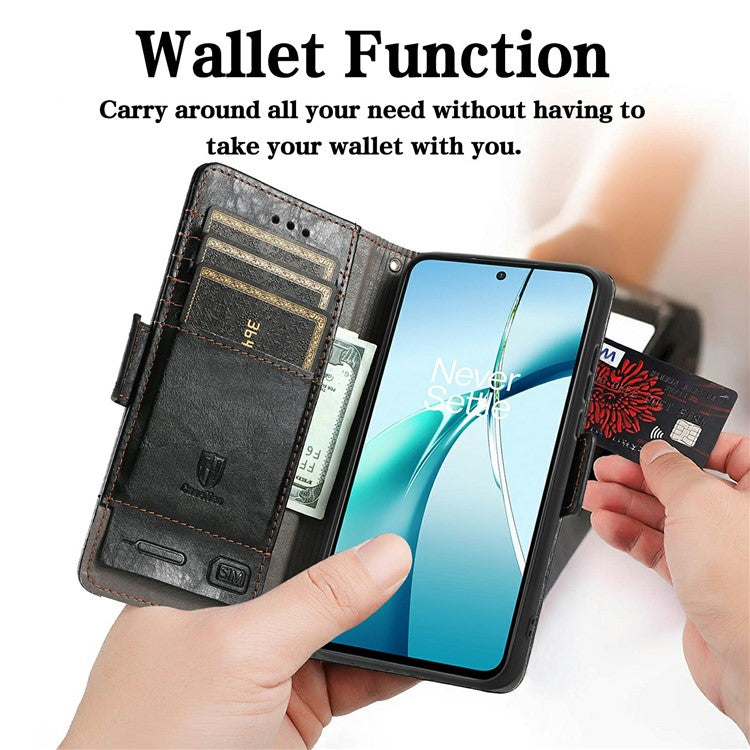 For Samsung Galaxy S24 FE Phone Cases CASENEO PU Leather Cover Stand with RFID Blocking Walle - TechGearPal