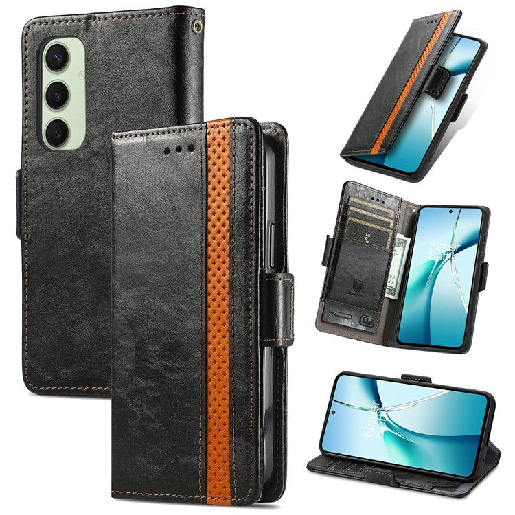For Samsung Galaxy S24 FE Phone Cases CASENEO PU Leather Cover Stand with RFID Blocking Walle - TechGearPal