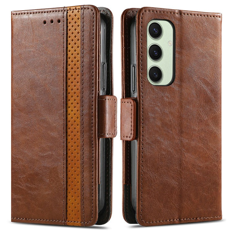 For Samsung Galaxy S24 FE Phone Cases CASENEO PU Leather Cover Stand with RFID Blocking Walle - TechGearPal