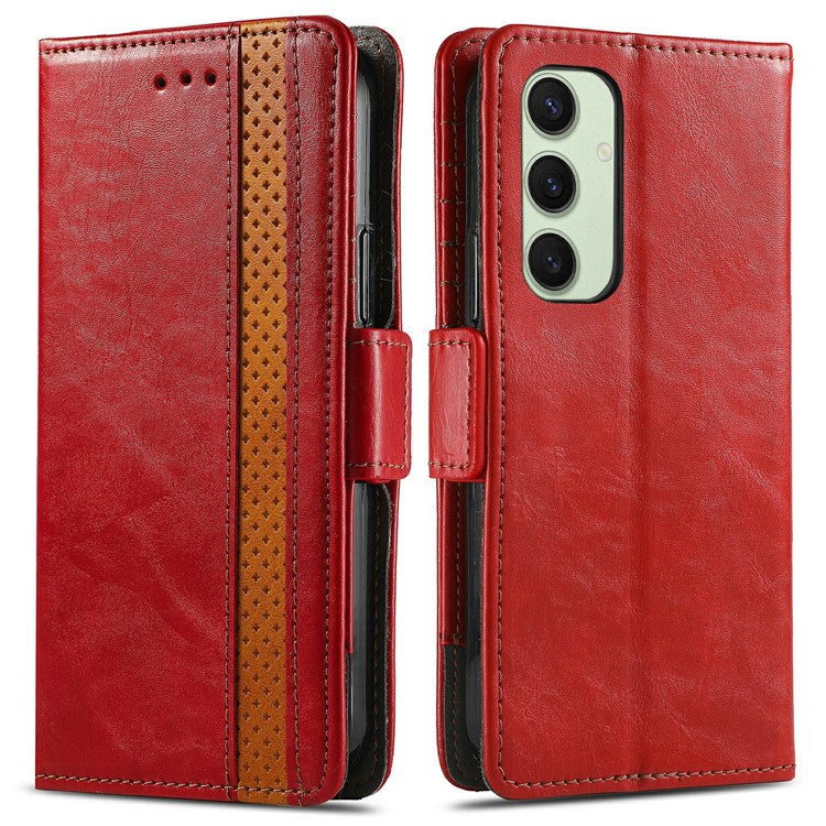 For Samsung Galaxy S24 FE Phone Cases CASENEO PU Leather Cover Stand with RFID Blocking Walle - TechGearPal