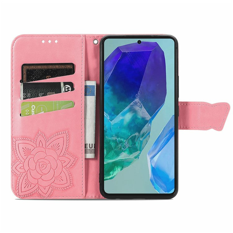 For Samsung Galaxy S24 FE Case PU Leather Wallet Phone Cover Butterfly Patter - TechGearPal