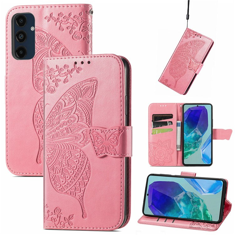 For Samsung Galaxy S24 FE Case PU Leather Wallet Phone Cover Butterfly Patter - TechGearPal