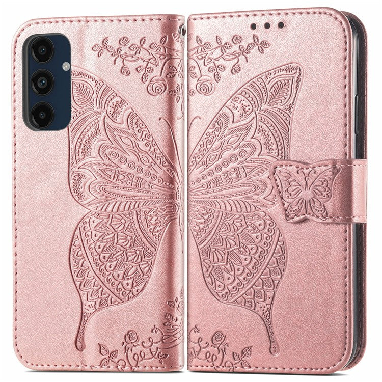 For Samsung Galaxy S24 FE Case PU Leather Wallet Phone Cover Butterfly Patter - TechGearPal