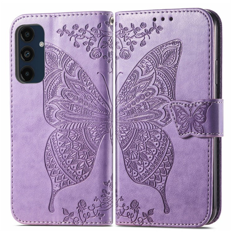 For Samsung Galaxy S24 FE Case PU Leather Wallet Phone Cover Butterfly Patter - TechGearPal