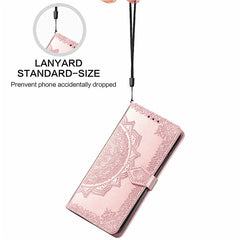 For Samsung Galaxy S24 FE Case Mandala Embossed Design Leather Wallet Phone Cove - TechGearPal