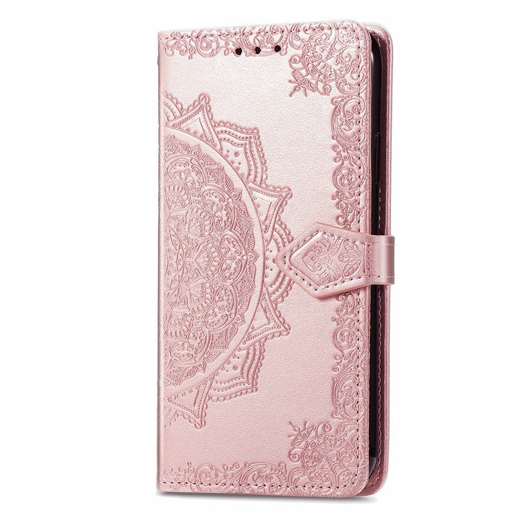 For Samsung Galaxy S24 FE Case Mandala Embossed Design Leather Wallet Phone Cove - TechGearPal