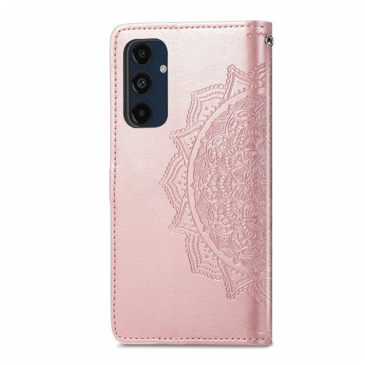 For Samsung Galaxy S24 FE Case Mandala Embossed Design Leather Wallet Phone Cove - TechGearPal
