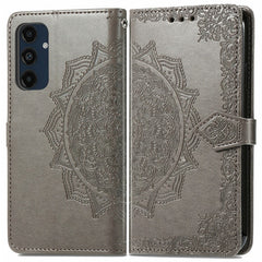 For Samsung Galaxy S24 FE Case Mandala Embossed Design Leather Wallet Phone Cove - TechGearPal