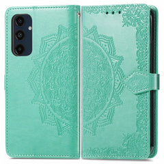 For Samsung Galaxy S24 FE Case Mandala Embossed Design Leather Wallet Phone Cove - TechGearPal