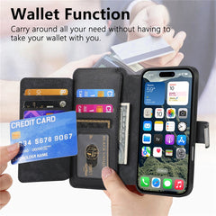 CASENEO MW-02 For iPhone 16 Pro Max Leather Case Detachable Magnetic Phone Cover