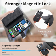 CASENEO MW-02 For iPhone 16 Pro Max Leather Case Detachable Magnetic Phone Cover