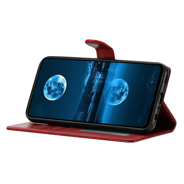 For iPhone 15 Pro Max Leather Phone Case Wallet Stand Cover with Handy Strap - TechGearPal