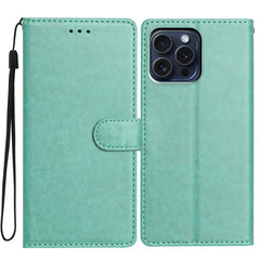 For iPhone 15 Pro Max Leather Phone Case Wallet Stand Cover with Handy Strap - TechGearPal
