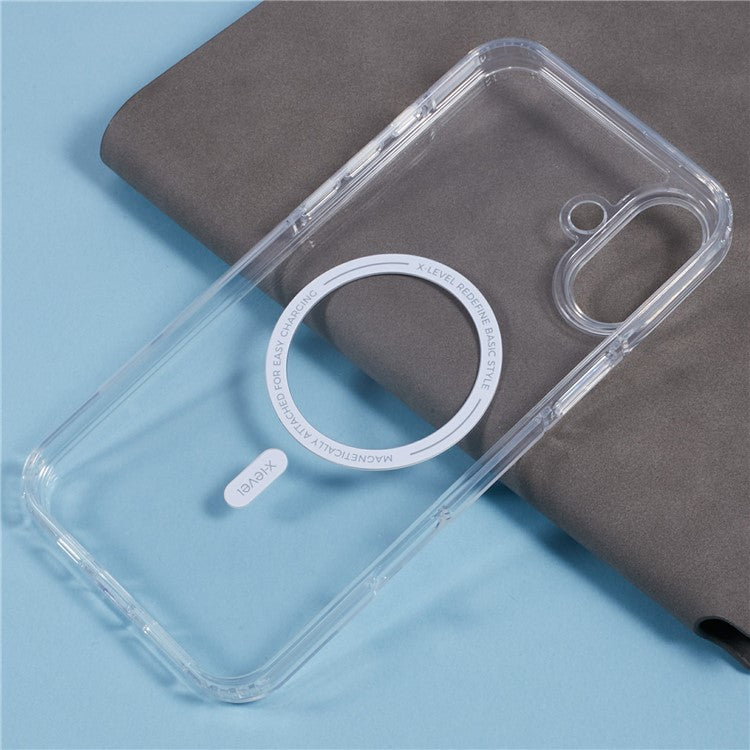 X-LEVEL Crystal Clear Series for iPhone 16 Plus Case TPU+PC Phone Cover Compatible with MagSaf - TechGearPal