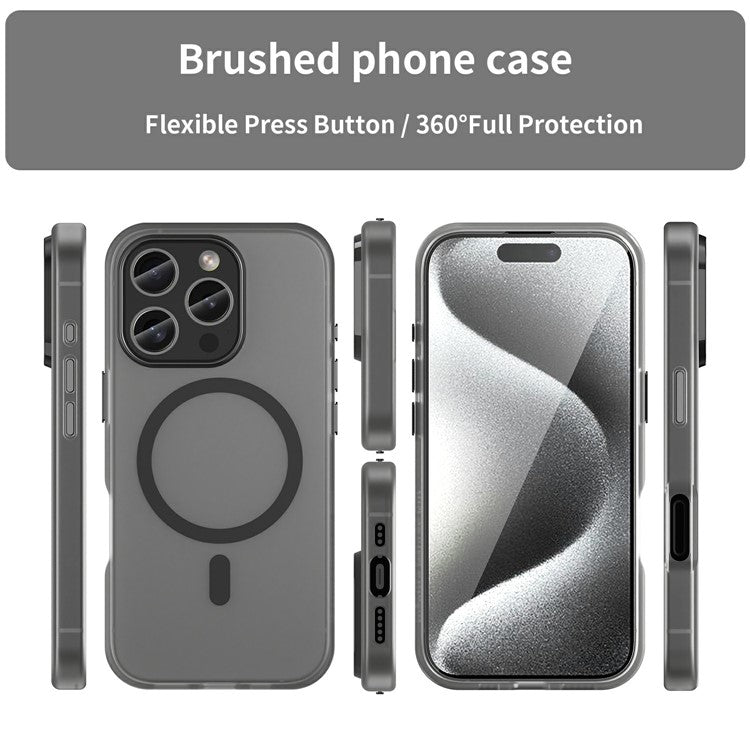 For iPhone 16 Pro Case Compatible with MagSafe TPU + PC Slim Matte Translucent Phone Cover - TechGearPal