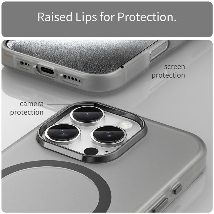 For iPhone 16 Pro Case Compatible with MagSafe TPU + PC Slim Matte Translucent Phone Cover - TechGearPal
