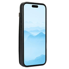 For iPhone 16 Case TPU+PU Leather Hardware Decor Phone Cover with Card Holder