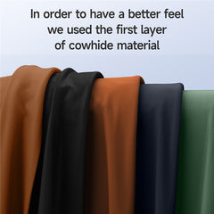 For iPhone 15 Plus Case Compatible with MagSafe Genuine Cow Leather+PC Kickstand Phone Cove - TechGearPal