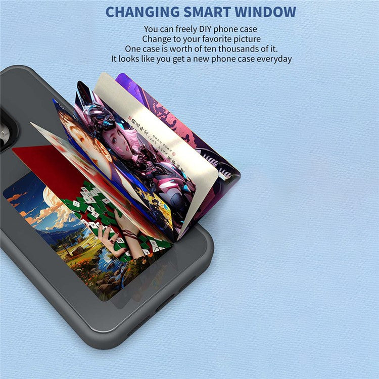 For iPhone 16 Pro Max E Ink Phone Cover 4-Color Display Pattern Customized Case - TechGearPal