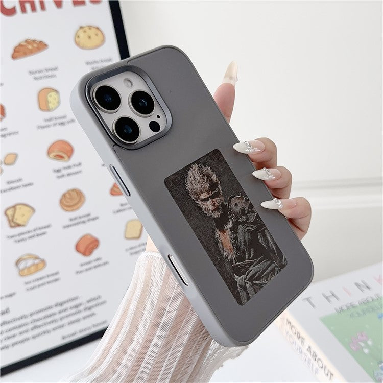 For iPhone 16 Pro Max E Ink Phone Cover 4-Color Display Pattern Customized Case - TechGearPal