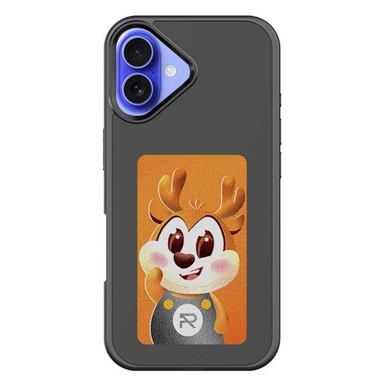 For iPhone 16 E Ink Phone Cover 4-Color Display Pattern Customized Case - TechGearPal