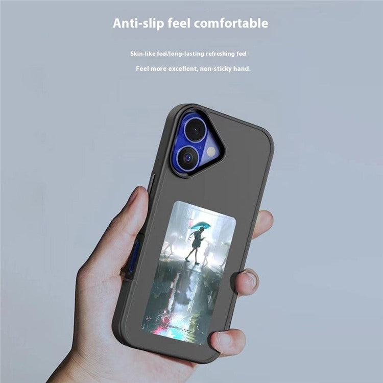 For iPhone 16 E Ink Phone Cover 4-Color Display Pattern Customized Case - TechGearPal