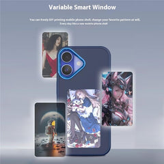 For iPhone 16 E Ink Phone Cover 4-Color Display Pattern Customized Case - TechGearPal