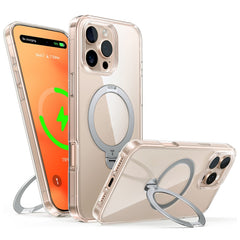 TORRAS For iPhone 16 Pro Max Case Compatible with MagSafe Rotating Kickstand PC+TPU Phone Cover