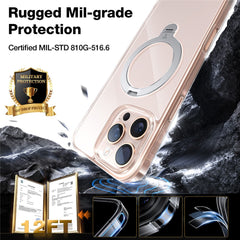 TORRAS For iPhone 16 Pro Max Case Compatible with MagSafe Rotating Kickstand PC+TPU Phone Cover