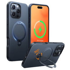 TORRAS For iPhone 16 Pro Max Case Compatible with MagSafe Rotating Kickstand PC+TPU Phone Cover