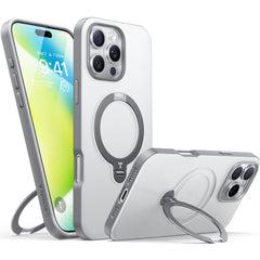 TORRAS For iPhone 16 Pro Max Case Compatible with MagSafe Rotating Kickstand PC+TPU Phone Cover