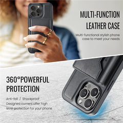 MAGKING K2 Series For iPhone 16 Pro Max Case Compatible with MagSafe PC+TPU+PU Leather RFID Blocking Phone Cover with Wallet - TechGearPal