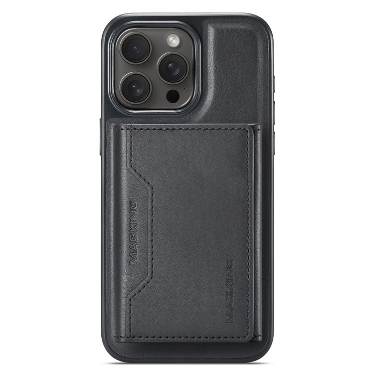 MAGKING K2 Series For iPhone 16 Pro Max Case Compatible with MagSafe PC+TPU+PU Leather RFID Blocking Phone Cover with Wallet - TechGearPal