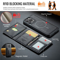 MAGKING K2 Series For iPhone 16 Pro Max Case Compatible with MagSafe PC+TPU+PU Leather RFID Blocking Phone Cover with Wallet - TechGearPal